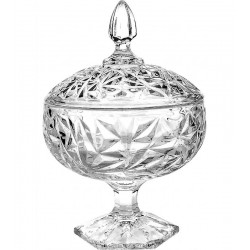 Bomboniere 24cm por 16,5cm cm Pé em Cristal Ecológico